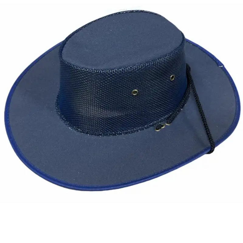 Load image into Gallery viewer, BARMAH CANVAS DROVER HAT [CLR:NAVY SZ:LARGE]
