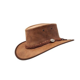 BARMAH SQUASHY SADDLER HAT [CLR:BROWN SZ:LARGE]