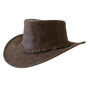BUSHIE FULL GRAIN VINTAGE LEATHER HAT [SZ:X-LARGE]