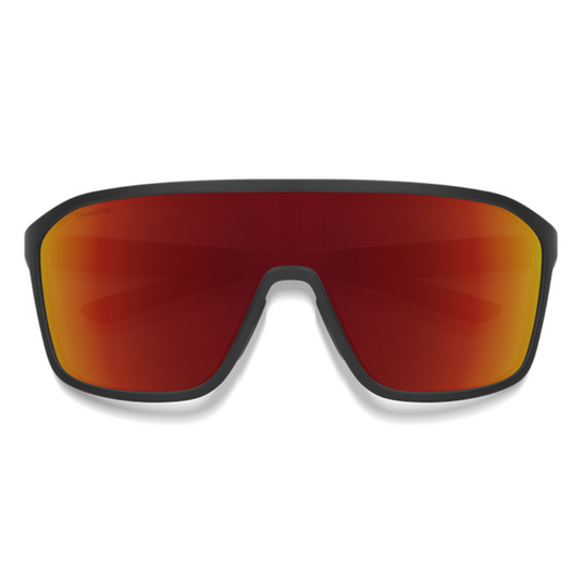 SMITHS OPTICS BOOMTOWN MATTE BLACK CHROMAPOP RED MIRROR