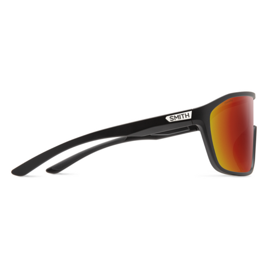 SMITHS OPTICS BOOMTOWN MATTE BLACK CHROMAPOP RED MIRROR