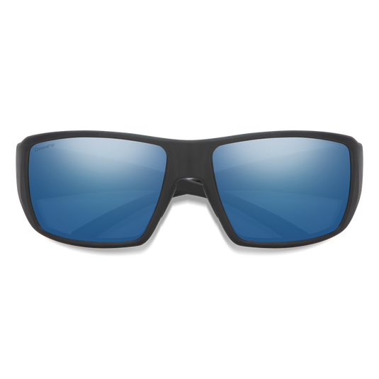 SMITHS OPTICS GUIDE'S CHOICE MATTE BLACK CHROMAPOP GLASS POLARIZED BLUE MIRROR 