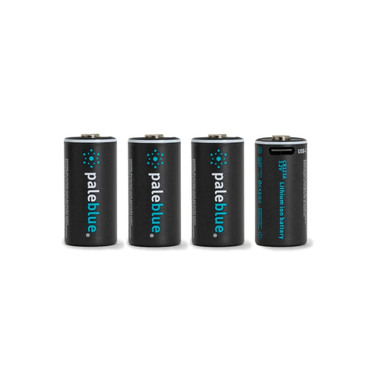 PALEBLUE LITHIUM ION RECHARGEABLE CR123A BATTERIES 