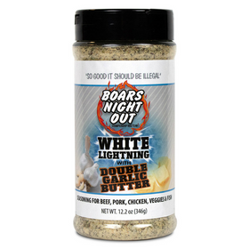 BOARS NIGHT OUT WHITE LIGHTNING DOUBLE GARLIC BUTTER 12.2OZ