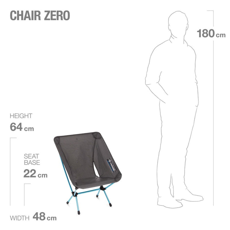 Load image into Gallery viewer, HELINOX CHAIR ZERO BLACK WTIH BLUE FRAME 
