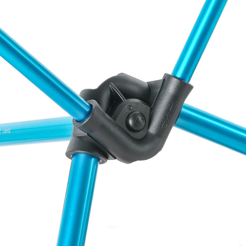 Load image into Gallery viewer, HELINOX CHAIR ZERO L BLACK WITH CYAN BLUE FRAME
