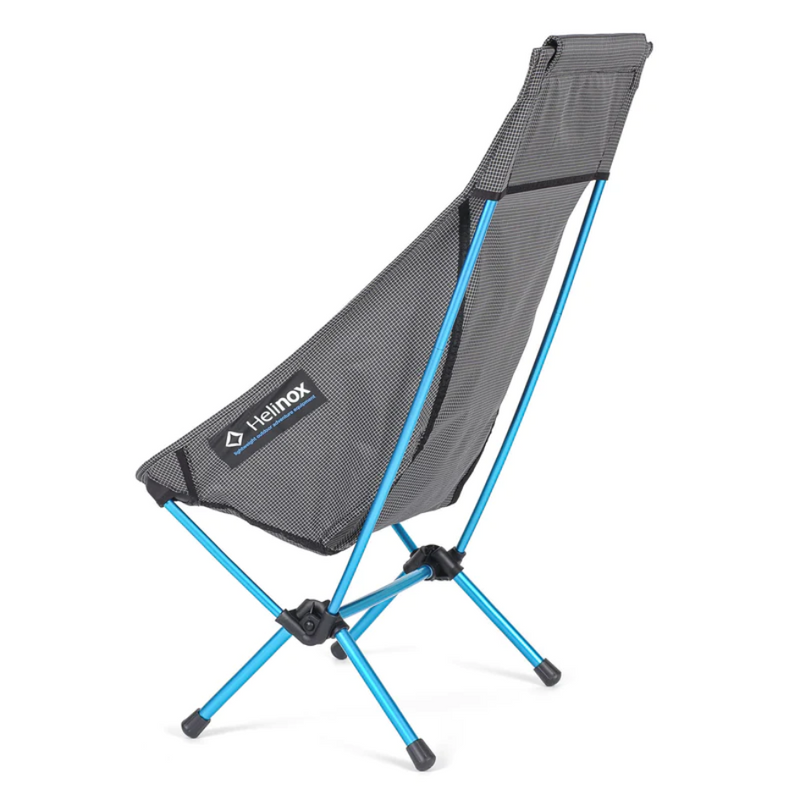 Load image into Gallery viewer, HELINOX CHAIR ZERO HIGHBACK BLACK WITH CYAN BLUE FRAME
