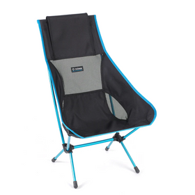HELINOX CHAIR TWO BLACK WITH CYAN BLUE FRAME