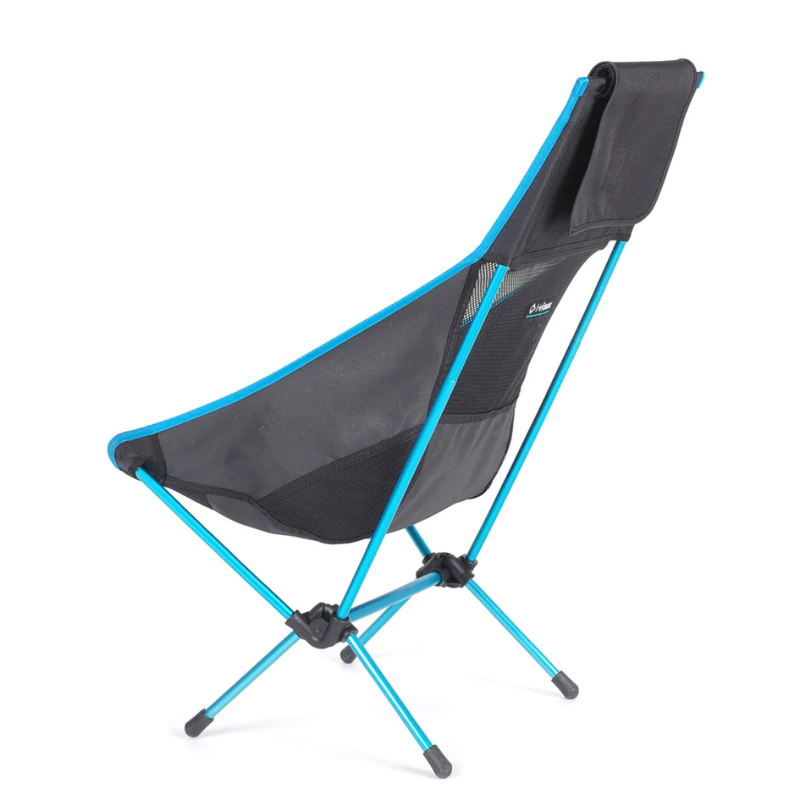Load image into Gallery viewer, HELINOX CHAIR TWO BLACK WITH CYAN BLUE FRAME
