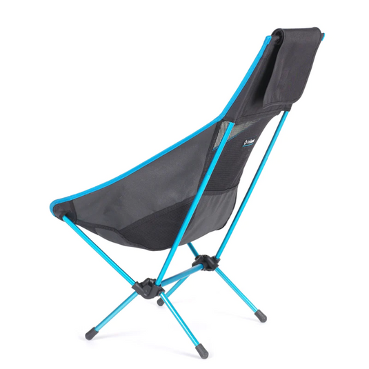 HELINOX CHAIR TWO BLACK WITH CYAN BLUE FRAME