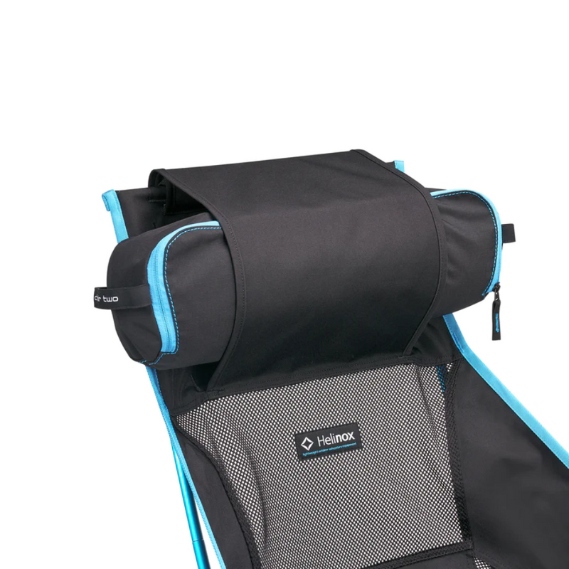 Load image into Gallery viewer, HELINOX CHAIR TWO BLACK WITH CYAN BLUE FRAME
