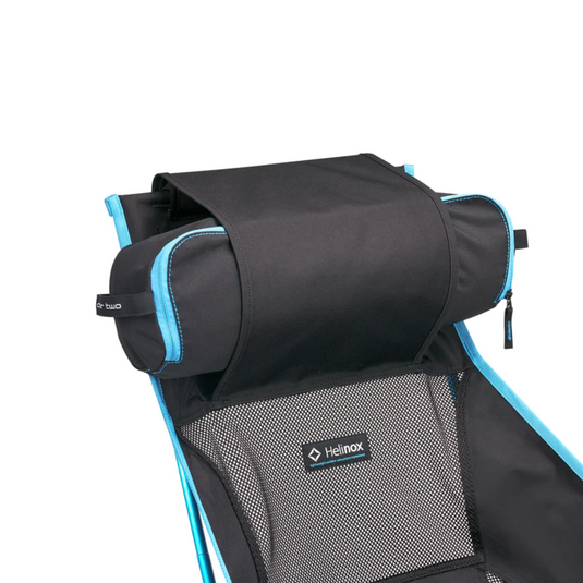 HELINOX CHAIR TWO BLACK WITH CYAN BLUE FRAME