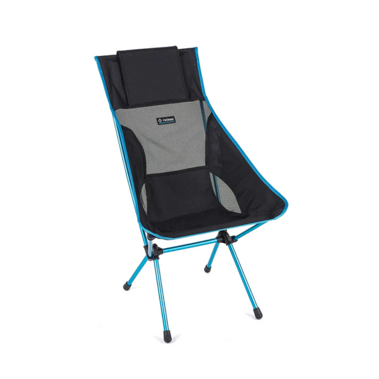 HELINOX SUNSET CHAIR BLACK WITH CYAN BLUE FRAME