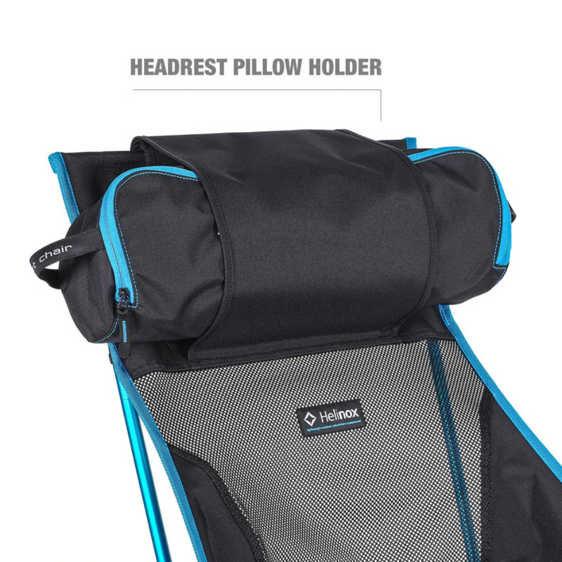 Load image into Gallery viewer, HELINOX SUNSET CHAIR BLACK WITH CYAN BLUE FRAME
