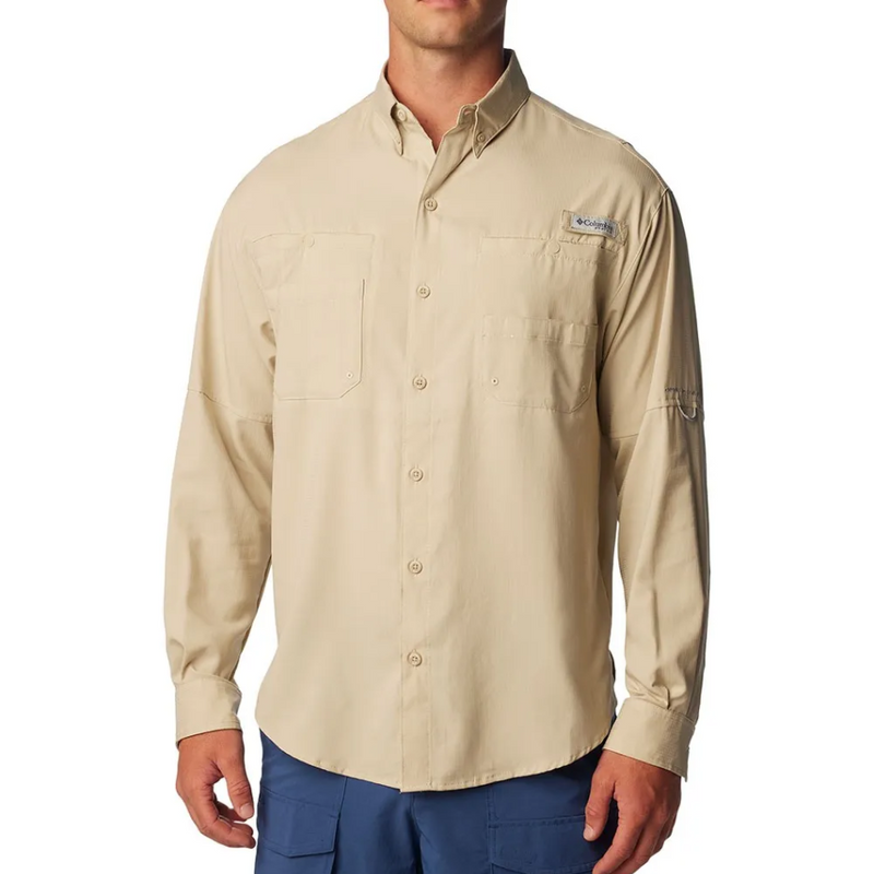 Load image into Gallery viewer, COLUMBIA TAMIAMI II LONG SLEEVE SHIRT MENS FOSSIL [SZ:LARGE]
