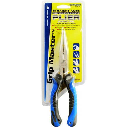 SURECATCH PLIERS 8" STRAIGHT NOSE 