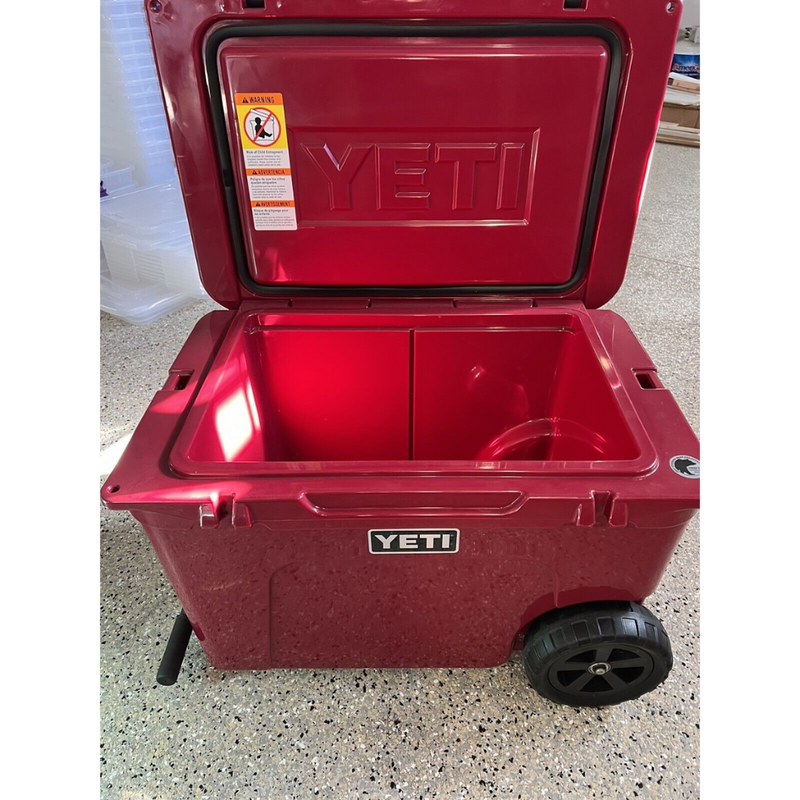 Load image into Gallery viewer, YETI TUNDRA HAUL WHEELED HARD COOLER [CLR:HARVEST RED]
