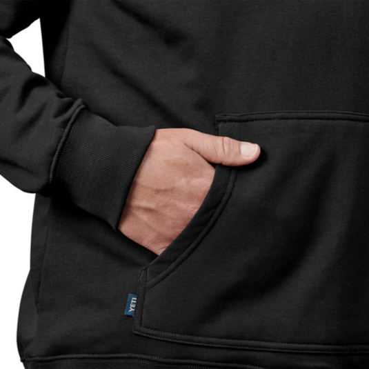 YETI BRUSHED FLEECE HOODIE PULLOVER [CLR:BLACK SZ:2X-LARGE]