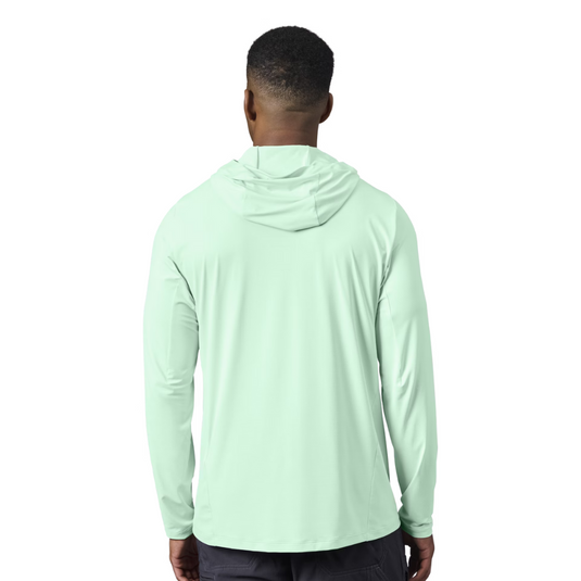 YETI HOODED ULTRA LIGHTWEIGHT SUNSHIRT [CLR:ICE BLUE SZ:SMALL]