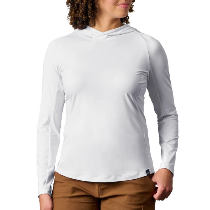 Load image into Gallery viewer, YETI HOODED ULTRA LIGHTWEIGHT SUNSHIRT WOMENS [CLR:WHITE SZ:MEDIUM]
