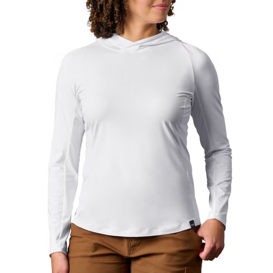 YETI HOODED ULTRA LIGHTWEIGHT SUNSHIRT WOMENS [CLR:WHITE SZ:X-LARGE]
