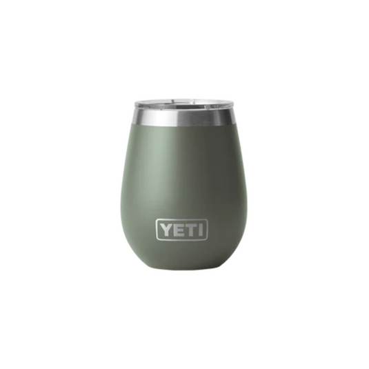 YETI RAMBLER 10oz 296ml WINE TUMBLER WITH MAGSLIDER LID [CLR:CAMP GREEN]