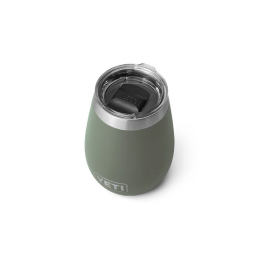 YETI RAMBLER 10oz 296ml WINE TUMBLER WITH MAGSLIDER LID [CLR:CAMP GREEN]