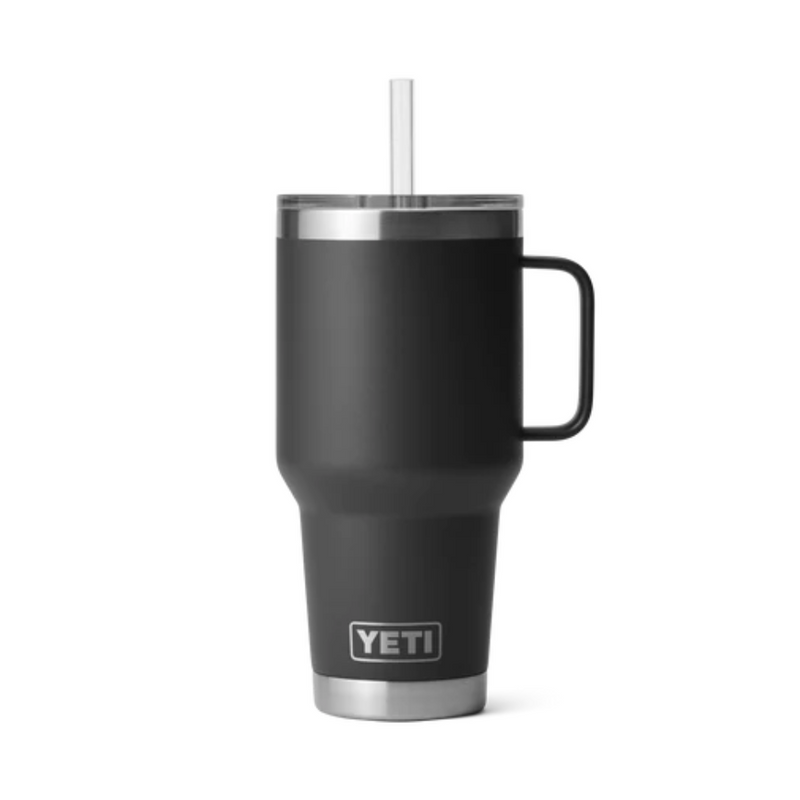 Load image into Gallery viewer, YETI RAMBLER 35oz 1035ML MUG WITH STRAW LID [CLR:BLACK]

