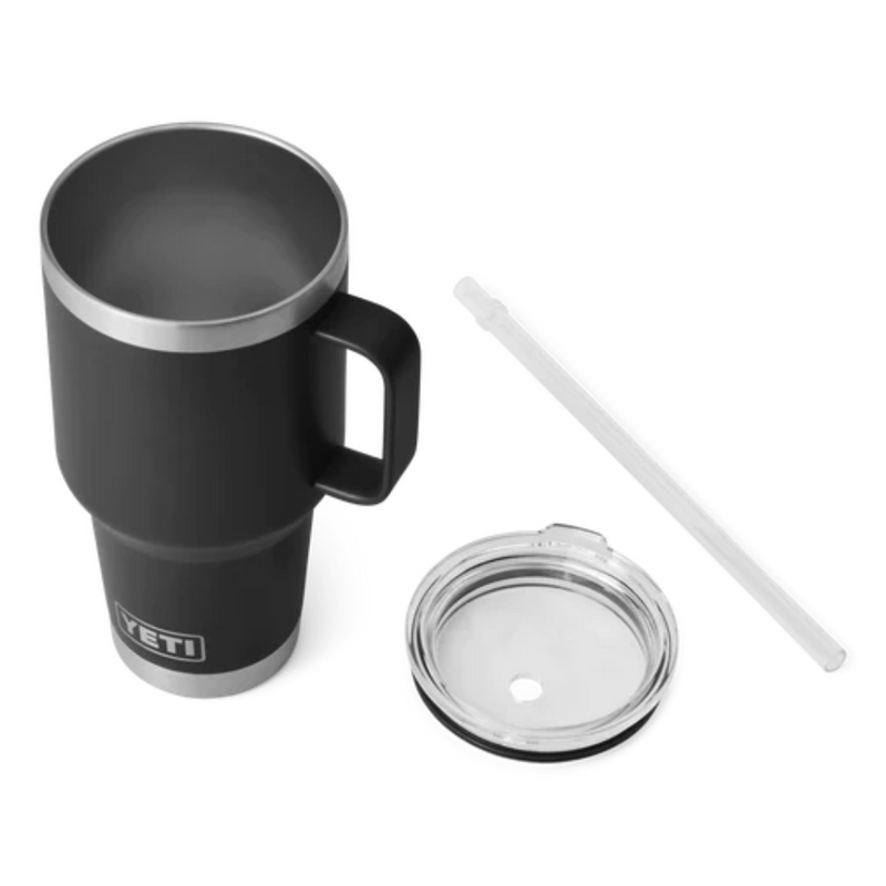 Load image into Gallery viewer, YETI RAMBLER 35oz 1035ML MUG WITH STRAW LID [CLR:BLACK]
