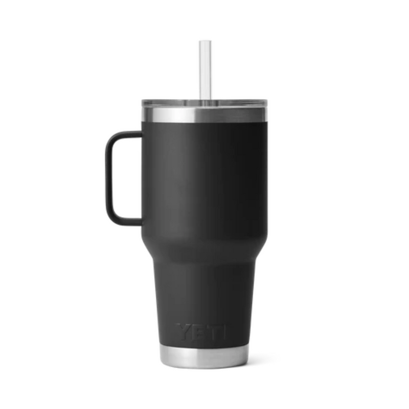 Load image into Gallery viewer, YETI RAMBLER 35oz 1035ML MUG WITH STRAW LID [CLR:BLACK]
