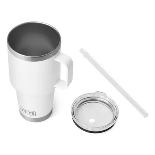 YETI RAMBLER 35oz 1035ML MUG WITH STRAW LID [CLR:WHITE]