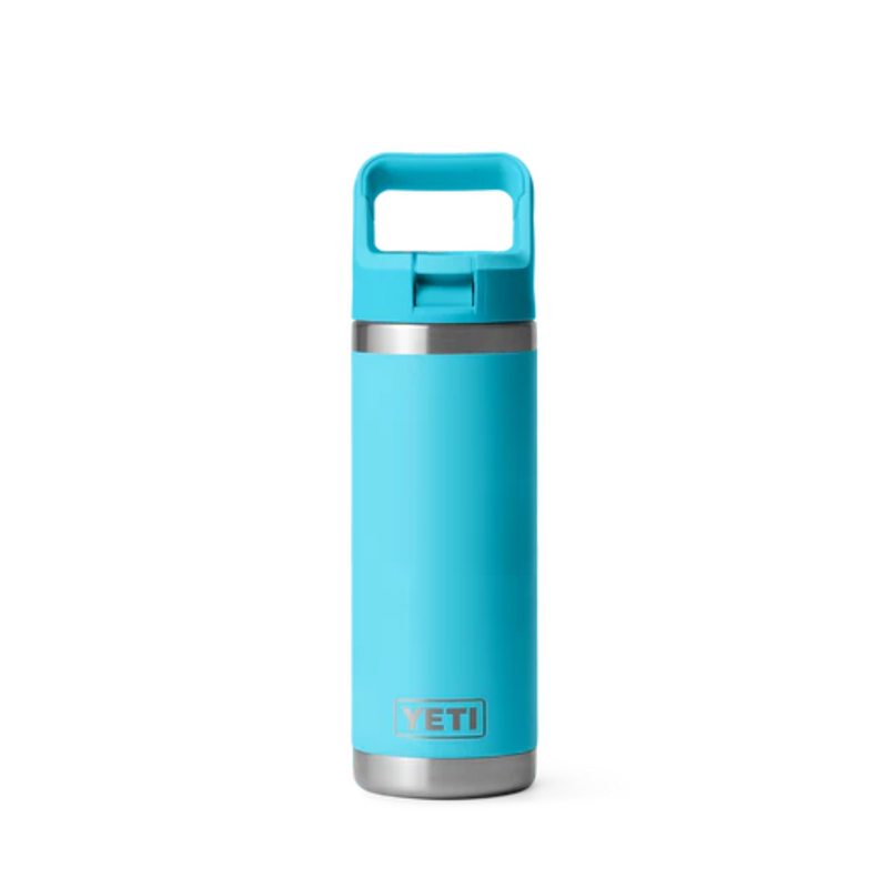 Load image into Gallery viewer, YETI RAMBLER BOTTLE 18oz 532ml WITH STRAW CAP [CLR:REEF BLUE]
