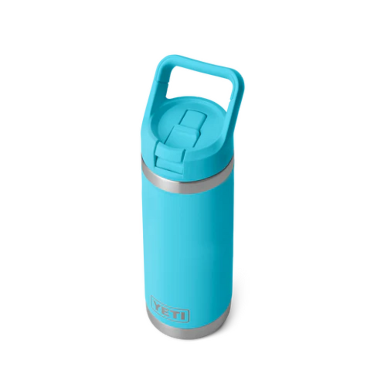Load image into Gallery viewer, YETI RAMBLER BOTTLE 18oz 532ml WITH STRAW CAP [CLR:REEF BLUE]
