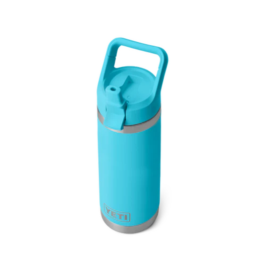 YETI RAMBLER BOTTLE 18oz 532ml WITH STRAW CAP [CLR:REEF BLUE]