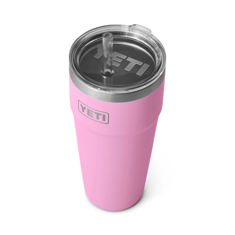 Load image into Gallery viewer, RAMBLER 26oz 769ml STRAW STACKABLE CUP POWER PINK
