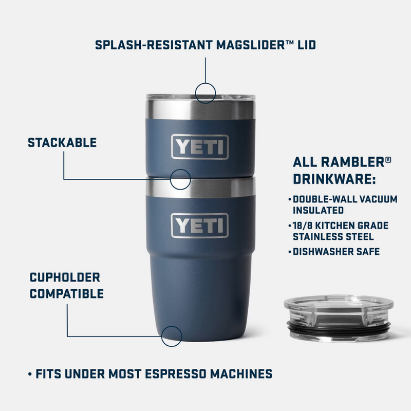 Load image into Gallery viewer, YETI RAMBLER 8oz 236ML STACKABLE CUP WITH MAGSLIDER LID [CLR:WHITE]
