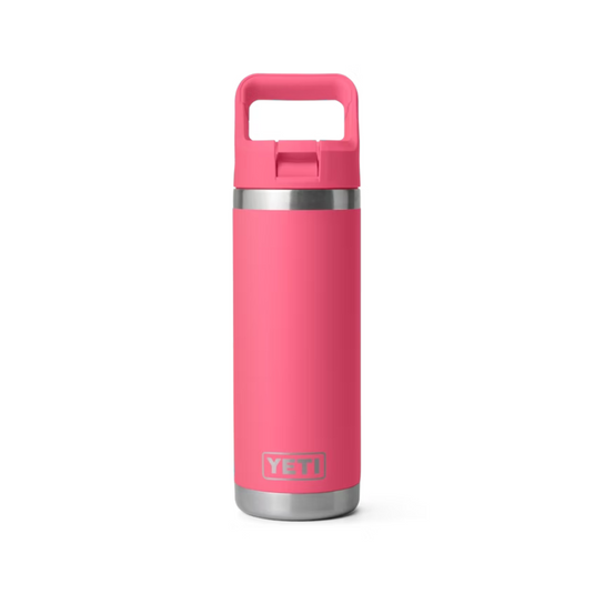 YETI RAMBLER BOTTLE 18oz 532ml WITH STRAW CAP [CLR:TROPICAL PINK]