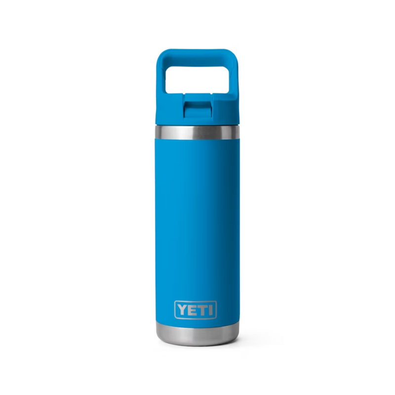 Load image into Gallery viewer, YETI RAMBLER BOTTLE 18oz 532ml WITH STRAW CAP [CLR:BIG WAVE BLUE]
