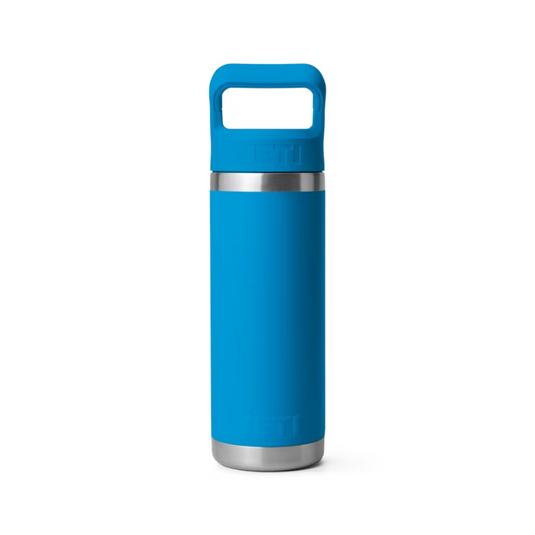 YETI RAMBLER BOTTLE 18oz 532ml WITH STRAW CAP [CLR:BIG WAVE BLUE]