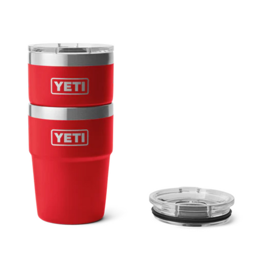 YETI RAMBLER 16oz 473ml STACKABLE CUP [CLR:RESCUE RED]