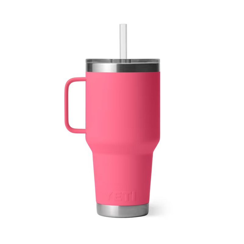 Load image into Gallery viewer, YETI RAMBLER 35oz 1035ML MUG WITH STRAW LID [CLR:TROPICAL PINK]
