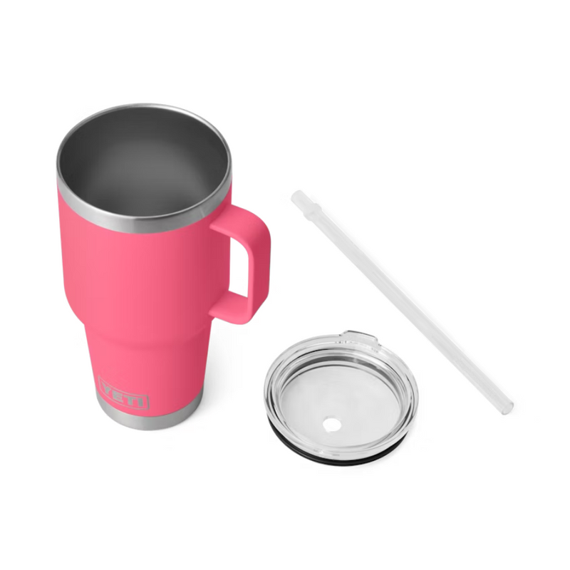 Load image into Gallery viewer, YETI RAMBLER 35oz 1035ML MUG WITH STRAW LID [CLR:TROPICAL PINK]
