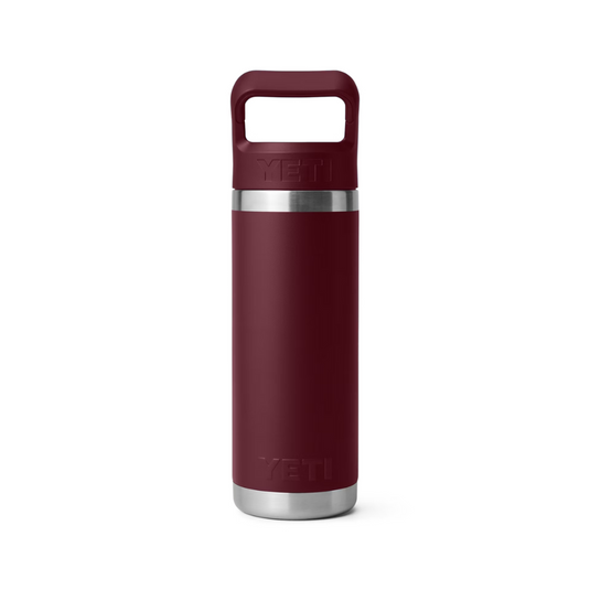 YETI RAMBLER BOTTLE 18oz 532ml WITH STRAW CAP [CLR:WILD VINE RED]
