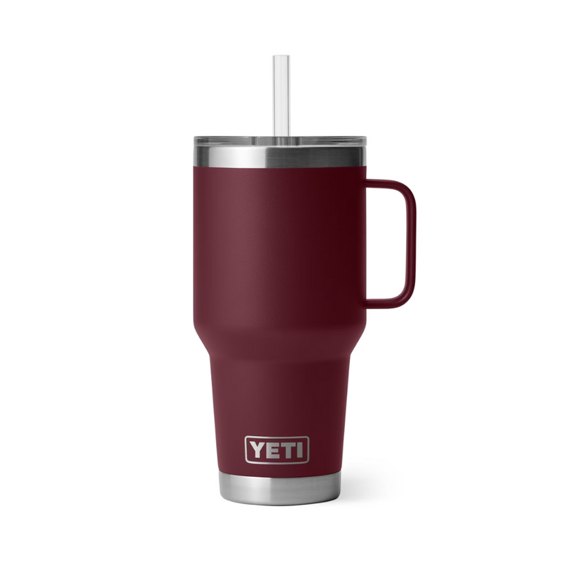 Load image into Gallery viewer, YETI RAMBLER 35oz 1035ML MUG WITH STRAW LID [CLR:WILD VINE RED]
