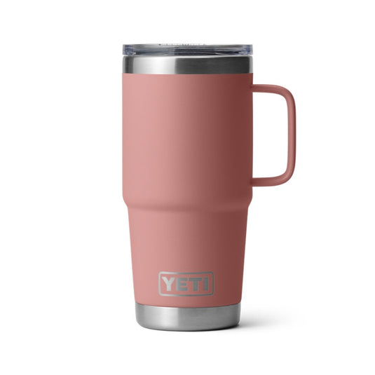 YETI RAMBLER R20oz 591ML TRAVEL MUG [CLR:SANDSTONE PINK]