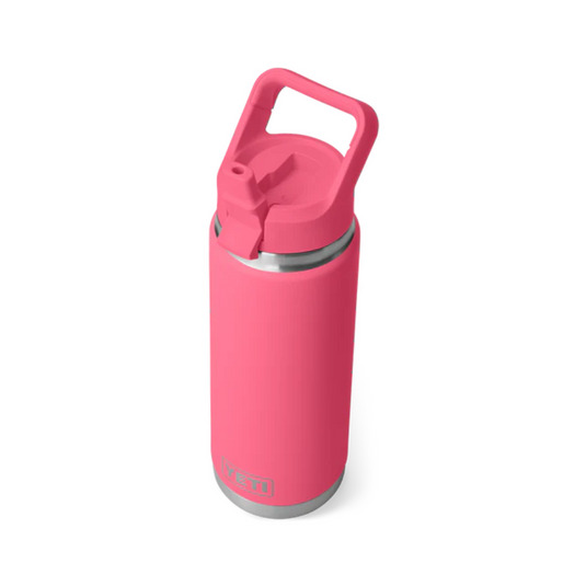 YETI RAMBLER BOTTLE 26oz 760ml WITH STRAW CAP [CLR:TROPICAL PINK]
