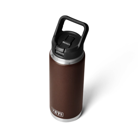 YETI RAMBLER BOTTLE 26oz 760ml WITH STRAW CAP [CLR:WETLANDS BROWN]