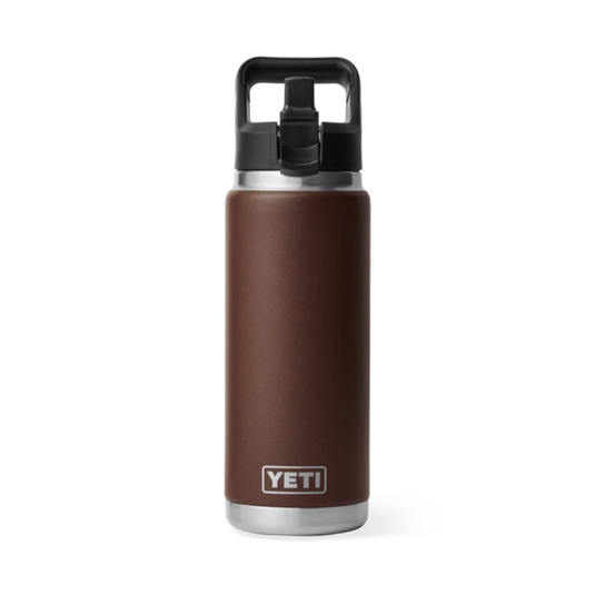 YETI RAMBLER BOTTLE 26oz 760ml WITH STRAW CAP [CLR:WETLANDS BROWN]