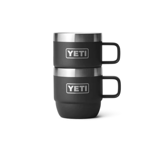 YETI RAMBLER 6oz 177ML ESPRESSO STACKABLE MUG 2 PK [CLR:BLACK]