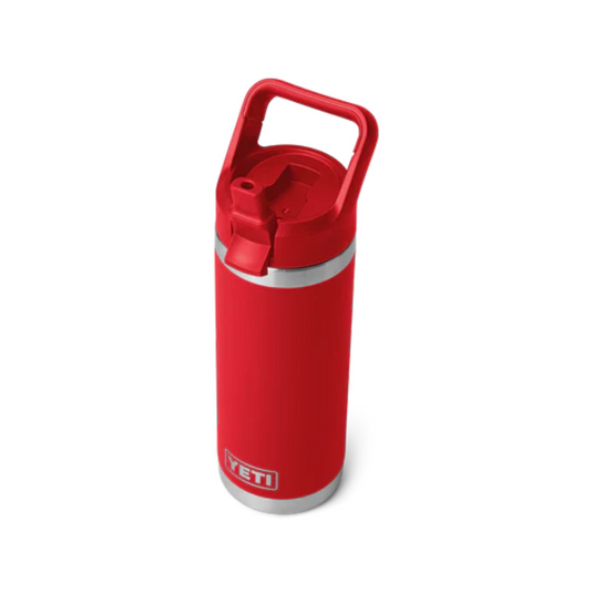 YETI RAMBLER BOTTLE 18oz 532ml WITH STRAW CAP [CLR:RESCUE RED]
